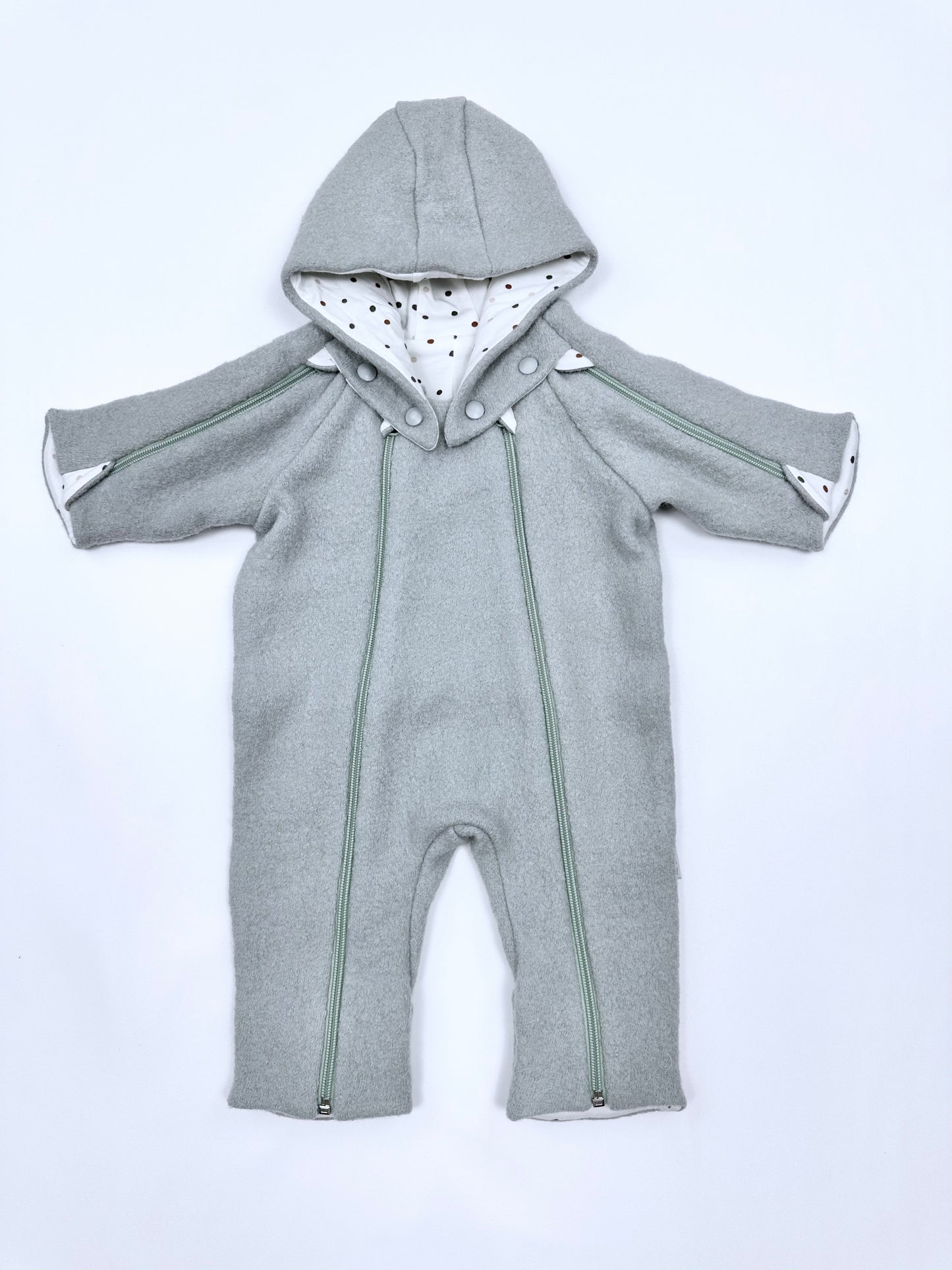 kookoobany kozipizi fully unzippable eco-friendly baby overall mint green