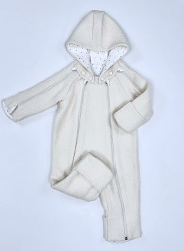 kookoobany kozipizi fully unzippable eco-friendly baby overall off white