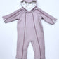 kookoobany kozipizi fully unzippable eco-friendly baby overall dusty pink